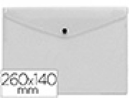 Bolsa porta documentos liderpapel com mola formato 26x14 cm cor transparente , Liderpapel , 50392 , 4710581441944